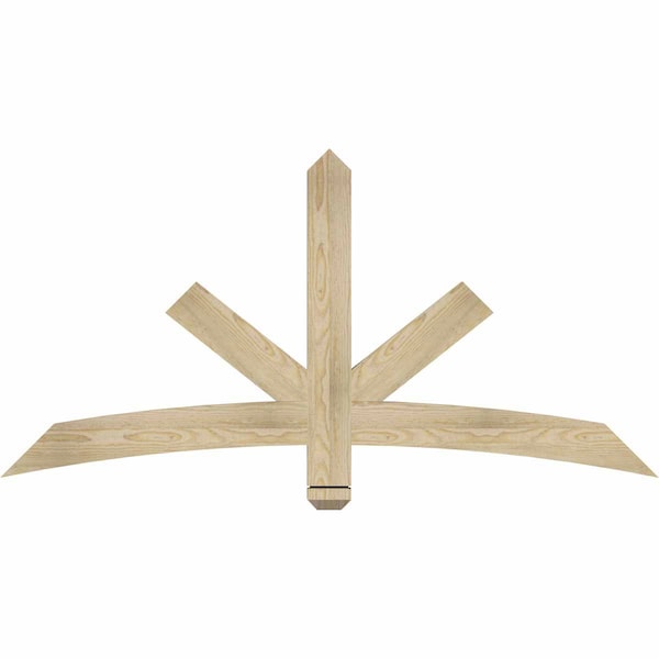 Ekena Millwork Alberta Rough Sawn Timber Gable Bracket, Douglas Fir, 60"W x 30"H x 2"D x 4"F, 12/12 Pitch GBW060X30X0204ALB00RDF - main